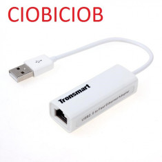 TRONSMART - adaptor USB la RJ45 Placa de retea USB 10/100Mbps reali pt. miniPC MK808 MK908 MK908II MK802 , Windows sau Mac foto