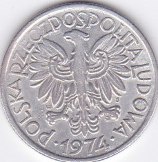 Moneda Polonia 2 Zloti 1974 - KM#46 XF foto