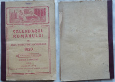Calendarul romanului pe anul visect dela Christos 1920 , Caransebes , 1919 foto