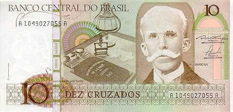 Brazilia 10 centavos 1986 UNC, 10 roni