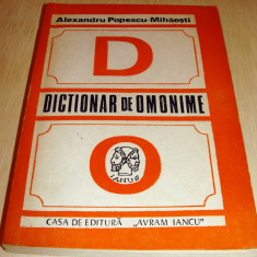 DICTIONAR DE OMONIME - Alexandru Popesc - Mihaesti