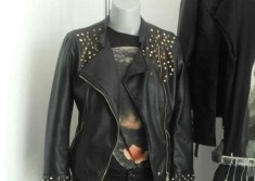 Geaca Piele Cu Tinte foto
