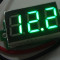 Voltmetru digital masoara 0-32 V (alim. 3.7 - 32 V), doar tensiune continua, auto scalare (virgula) / auto alimentat, LED Verde