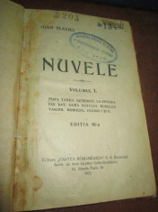 Carte veche romaneasca: I.Slavici-Nuvele-1921 foto