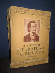 Carte veche romaneasca: Mihai Eminescu-Literatura populara foto