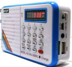 Radio Portabil cu Card player mp3 si Microfon ( Reportofon) foto