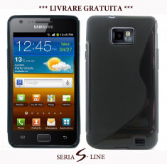 HUSA SAMSUNG GALAXY S2 I9100 S2 PLUS I9105 SILICON GEL TPU S-LINE NEGRU *** LIVRARE GRATUITA *** foto