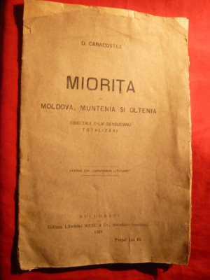 D.Caracostea - Miorita in Moldova ,Muntenia si Oltenia - Prima Ed. 1924 foto