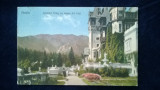Sinaia - Castel Peles cu terasa din fata - circulata