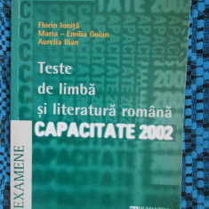 TESTE DE LIMBA SI LITERATURA ROMANA CAPACITATE 2002 - IONITA, GOIAN, ILIAN