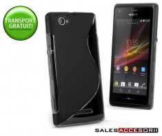 HUSA SONY XPERIA M SILICON GEL TPU S-LINE NEAGRA - TRANSPORT GRATUIT POSTA RO! foto