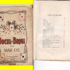 Jocul de bridge - de Mar Lyl - carte editata in 1927