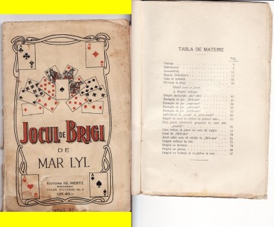 Jocul de bridge - de Mar Lyl - carte editata in 1927 foto