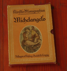 carte ---- Limba Germana 1926 - Michelangelo - cu multe imagini color si alb negru - 160 pagini foto