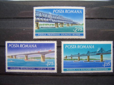 Romania 1972 LP 795 - serie nestampilata MNH &amp;quot;Poduri&amp;quot; foto