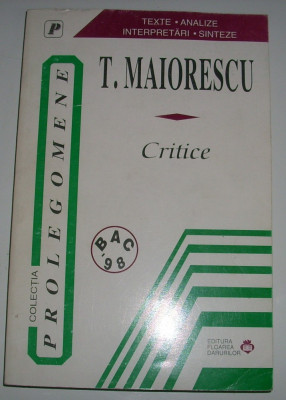 Titu Maiorescu - Critice foto