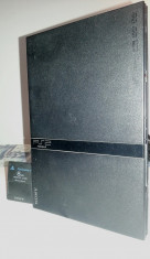 PlayStation 2 Slim Modat, Negru, Complet ( jocuri, 2 controllere,card,cabluri) foto