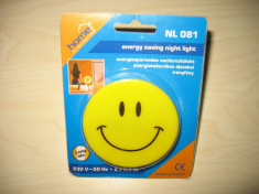 Lampa de veghe cu led-uri Happy Face (220V) foto