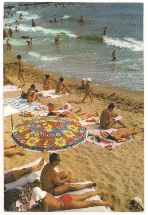 carte postala(ilustrata)-EFORIE NORD-La plaja