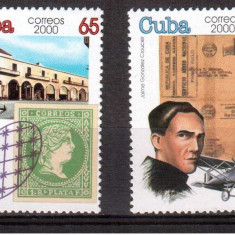 CUBA 2000, Aniversari - 145 de ani - marci cubaneze, Aviatie, serie neuzata