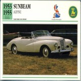 29 Foto Automobilism - SUNBEAM ALPINE - Marea Britanie -1953-1955 -pe verso date tehnice in franceza -dim. 138X138 mm -starea ce se vede