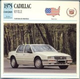 77 Foto Automobilism - CADILLAC SEVILLE - SUA - 1975 -pe verso date tehnice in franceza -dim.138X138 mm -starea ce se vede