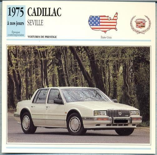 77 Foto Automobilism - CADILLAC SEVILLE - SUA - 1975 -pe verso date tehnice in franceza -dim.138X138 mm -starea ce se vede