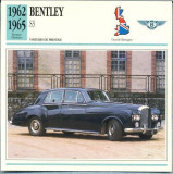 27 Foto Automobilism - BENTLEY S3 - Marea Britanie -1962-1965 -pe verso date tehnice in franceza -dim. 138X138 mm -starea ce se vede