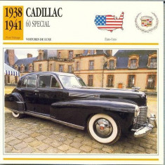31 Foto Automobilism - CADILLAC 60 SPECIAL - SUA -1938-1941 -pe verso date tehnice in franceza -dim. 138X138 mm -starea ce se vede
