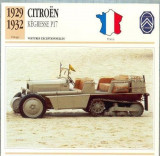 98 Foto Automobilism - CITROEN KEGRESSE P17(militar) - FRANTA - 1929-1932 -pe verso date tehnice in franceza -dim.138X138 mm -starea ce se vede