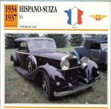 96 Foto Automobilism - HISPANO-SUIZA K6 - FRANTA - 1934-1937 -pe verso date tehnice in franceza -dim.138X138 mm -starea ce se vede