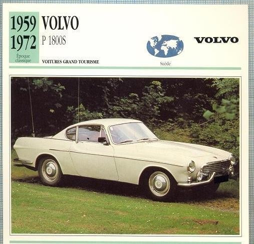 78 Foto Automobilism - VOLVO P 1800S - SUEDIA - 1959-1972 -pe verso date tehnice in franceza -dim.138X138 mm -starea ce se vede