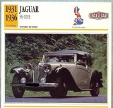 56 Foto Automobilism - JAGUAR SS ONE - Marea Britanie -1931-1936 -pe verso date tehnice in franceza -dim.138X138 mm -starea ce se vede