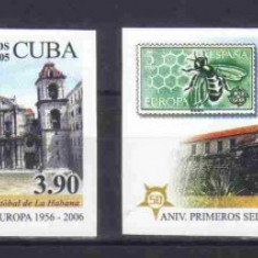 CUBA 2005, 50 de ani timbrele EUROPA - Fauna, serie nedantelata neuzata, MNH