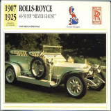 37 Foto Automobilism- ROLLS-ROYCE 40-50 HP SILVER GHOST - Marea Brit -1907 -1925-pe verso date tehnice in franceza -dim.138X138 mm -starea ce se vede
