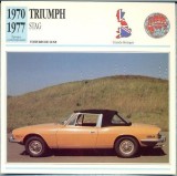 75 Foto Automobilism - TRIUMF STAG - Marea Britanie -1970-1977 -pe verso date tehnice in franceza -dim.138X138 mm -starea ce se vede