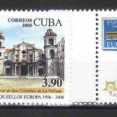 CUBA 2005, 50 de ani timbrele EUROPA - Fauna, serie neuzata, MNH