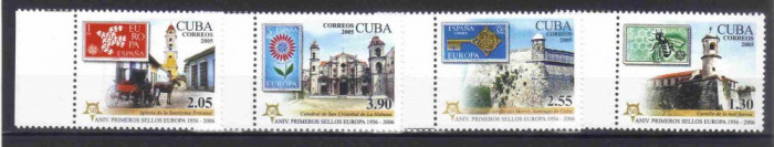 CUBA 2005, 50 de ani timbrele EUROPA - Fauna, serie neuzata, MNH