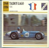 13 Foto Automobilism - TALBOT-LAGO T26C - Franta -1948-1950 -pe verso date tehnice in franceza -dim. 138X138 mm -starea ce se vede