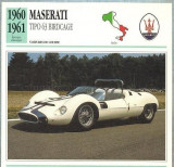 38 Foto Automobilism- MASERATI TIPO 63 BIRDCAGE - ITALIA -1960 -1961-pe verso date tehnice in franceza -dim.138X138 mm -starea ce se vede
