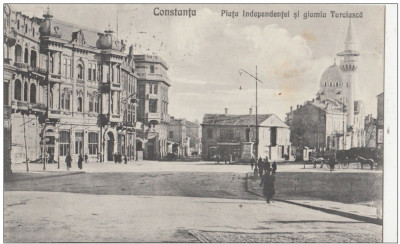 B76313 Constanta Piata Independentei si giamia Turceasca foto