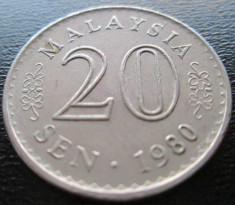 (171) MALAYSIA 20 SEN 1980 foto