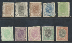 RFL 1895-1900 ROMANIA Spic de Grau lot 10 timbre neuzate foto