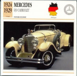 53 Foto Automobilism - MERCEDES 630 CABRIOLET - Germania -1924-1929 -pe verso date tehnice in franceza -dim.138X138 mm -starea ce se vede