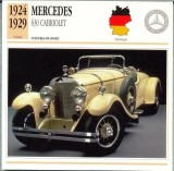 53 Foto Automobilism - MERCEDES 630 CABRIOLET - Germania -1924-1929 -pe verso date tehnice in franceza -dim.138X138 mm -starea ce se vede