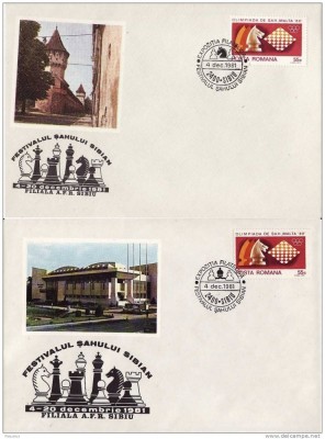 Sah-Sibiu-1981-FDC-4 plicuri diferite foto