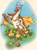 carte postala(marca fixa)-FELICITARE-Rata cu boboci