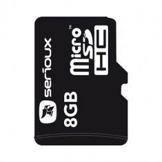 Card microSD SERIOUX 8 GB, clasa 10 + adaptor SD - SFTF08AC10 foto