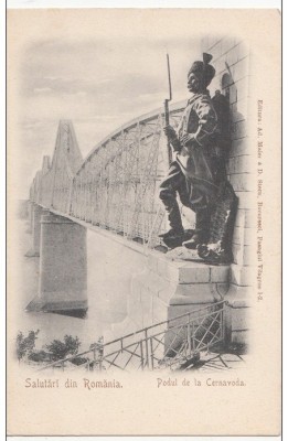B76217 Cernavoda Podul peste Dunare 1900 foto
