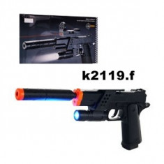 PISTOL AIRSOFT MODEL 2013, k2119.f, 200 fps PUTERE, BILE 6 mm +incarcator mare capacitate+ 1000 BILE BONUS! foto